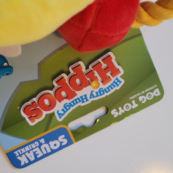 NEW HUNGRY HIPPOS HIPPO LUXE PLUSH DOG PULL TOY NWT - Picture 6 of 6